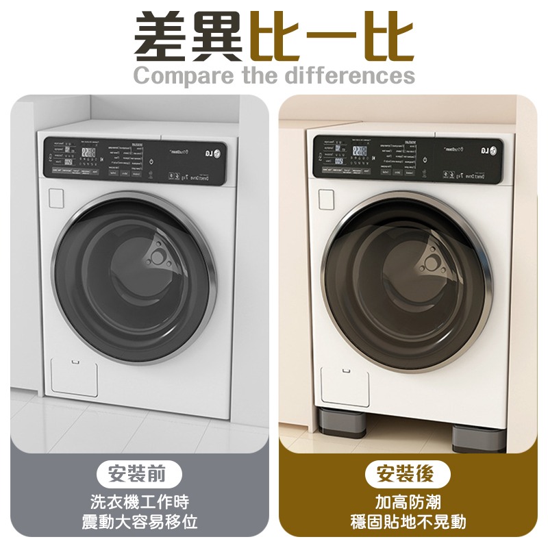洗衣機增高墊 L形洗衣機增高墊 洗衣機防滑墊 洗衣機防震墊 L形洗衣機防震墊-細節圖3