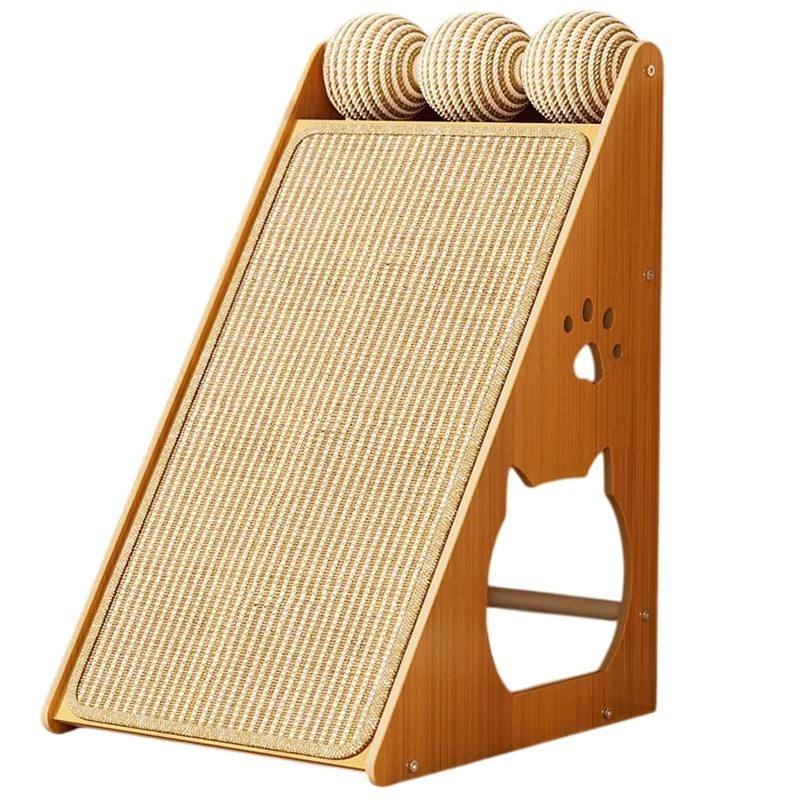 直立式貓抓板 三角立式貓抓板 立式貓抓板 立牆貓抓板 瓦楞紙貓抓板 三角形貓抓板 劍麻立式貓抓板-細節圖2