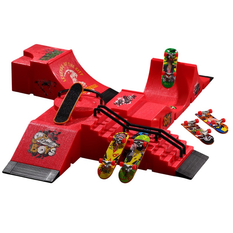 手指滑板場 手指滑板 手指滑板場地 手指玩具 小滑板 小滑板場地 指尖滑板 迷你手指滑板-細節圖2