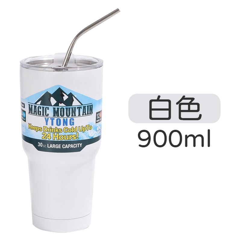 不鏽鋼冰霸杯 900ml冰霸杯 冰霸杯 經典冰霸杯 雙飲冰霸杯 保溫冰霸杯-規格圖10