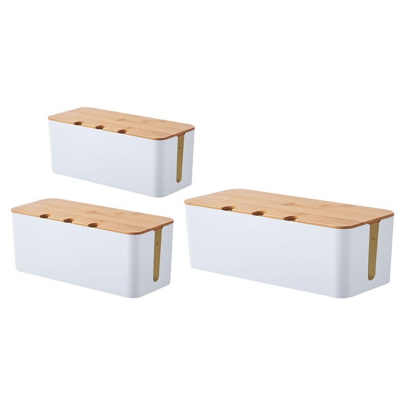 電線收納盒 延長線收納盒 木蓋電線收納盒 木紋電線收納盒 木蓋延長線收納盒-細節圖2