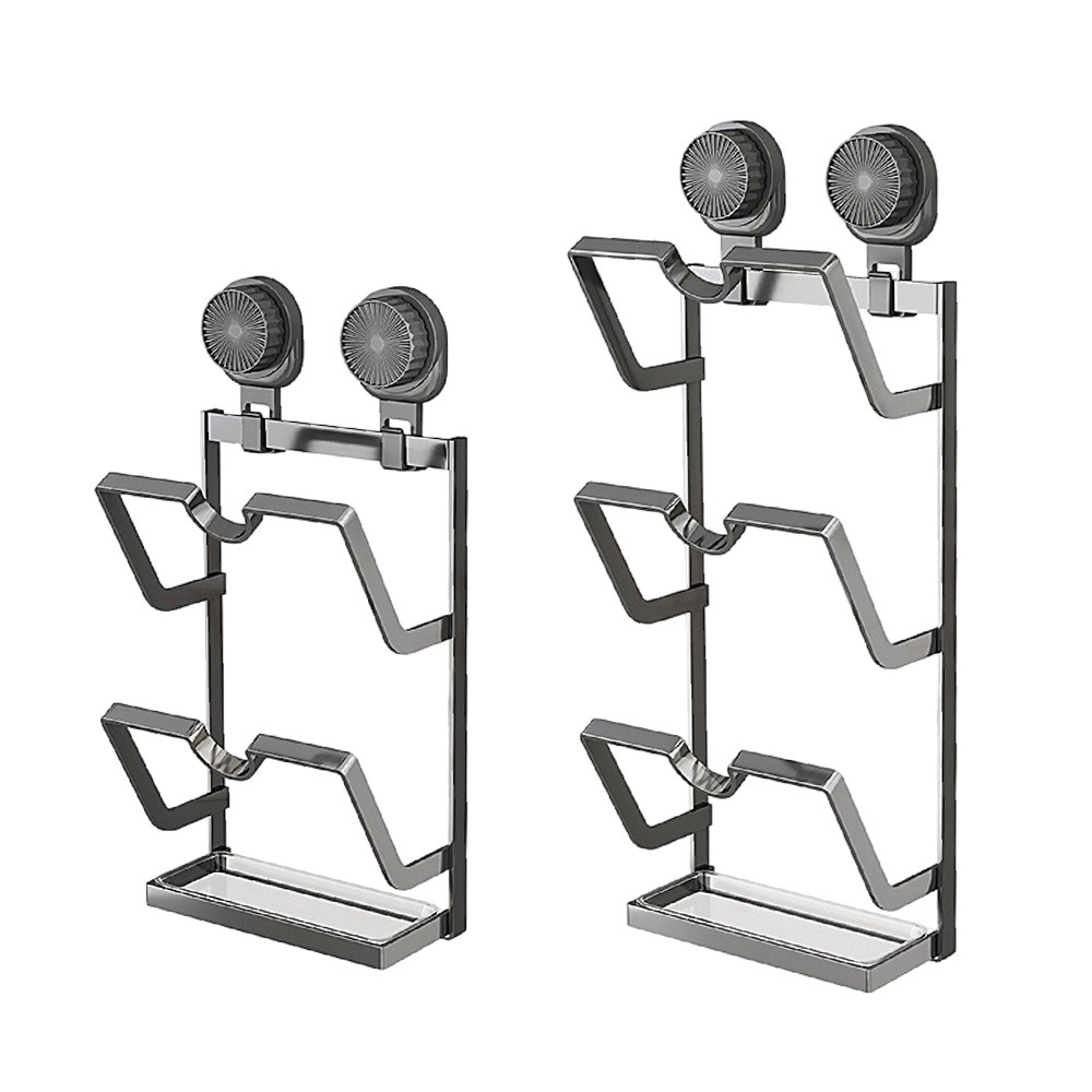 廚房吸盤鍋蓋架 吸盤式鍋蓋架 吸盤鍋蓋架 鍋蓋收納架 鍋蓋置物架 砧板收納架-細節圖2