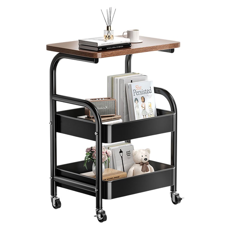 桌板置物推車 沙發邊桌 收納推車 層架推車 置物推車 移動推車 推車置物架-細節圖2