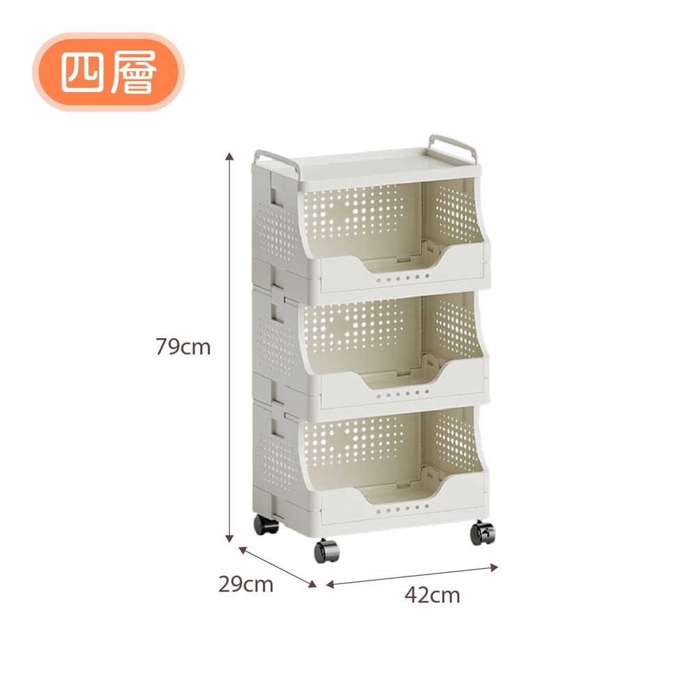 零食收納置物推車 零食置物架 帶輪小推車 置物手推車 可移動收納架 多層置物架推車 收納推車 層架推車 移動推車-規格圖10
