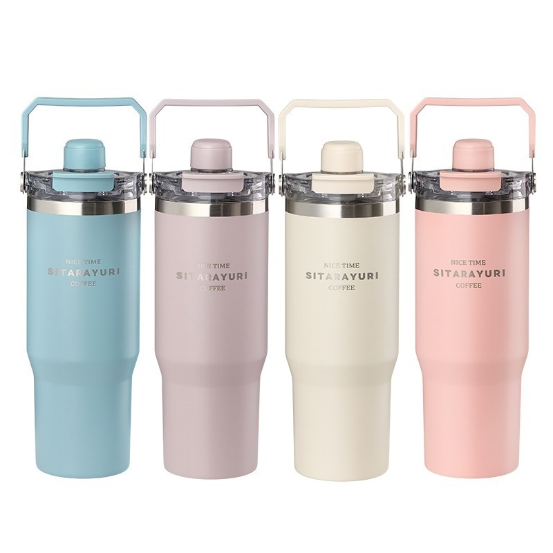 磁吸手提保溫杯 吸管杯 不鏽鋼保溫杯 大容量保溫杯 手提冰霸杯 雙飲保溫杯-細節圖2