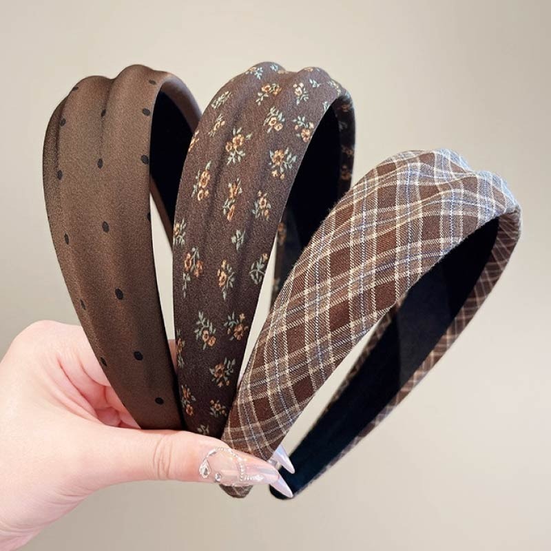 秋冬復古髮箍 秋冬髮箍 紅色復古髮箍 聖誕紅素色髮箍 大紅色髮箍 復古寬邊頭箍-細節圖11