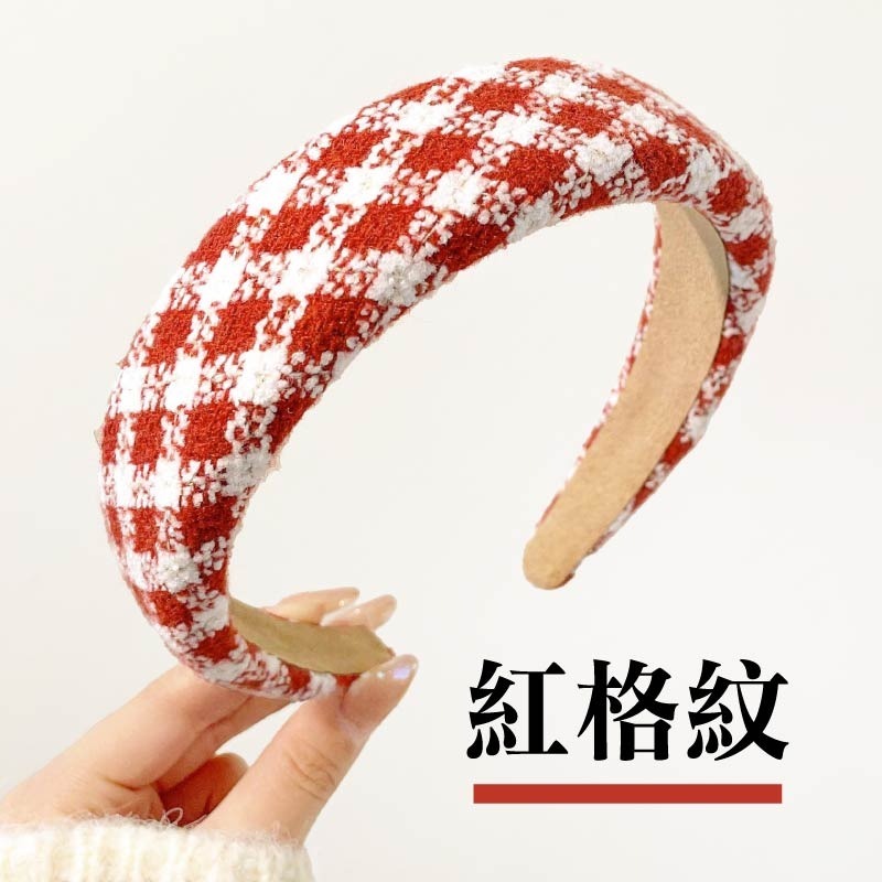 秋冬復古髮箍 秋冬髮箍 紅色復古髮箍 聖誕紅素色髮箍 大紅色髮箍 復古寬邊頭箍-規格圖11