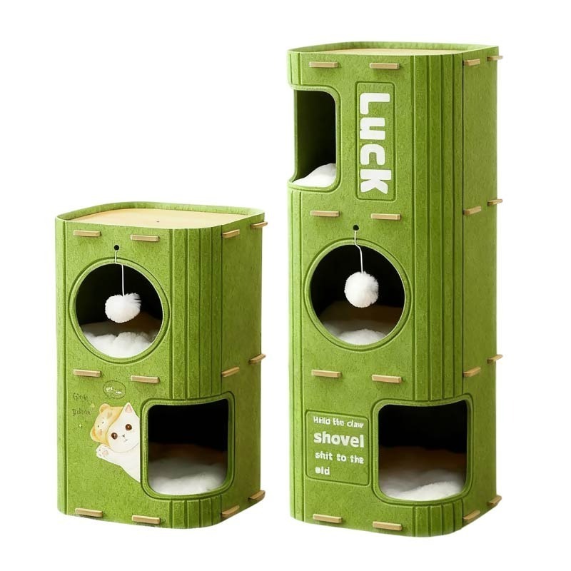 多層毛氈貓窩 多層貓咪樹洞 毛氈貓窩 多層貓窩 貓樹洞-細節圖2