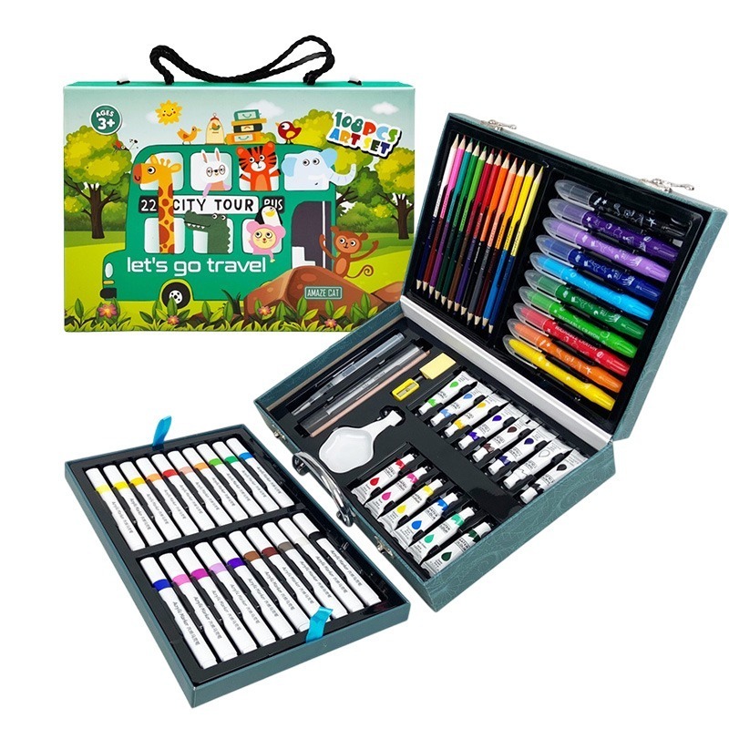 繪畫套組 兒童繪畫套組 手提繪畫套組 手提繪畫組 108件繪畫套組 99件繪畫套組 兒童繪畫套裝-細節圖2