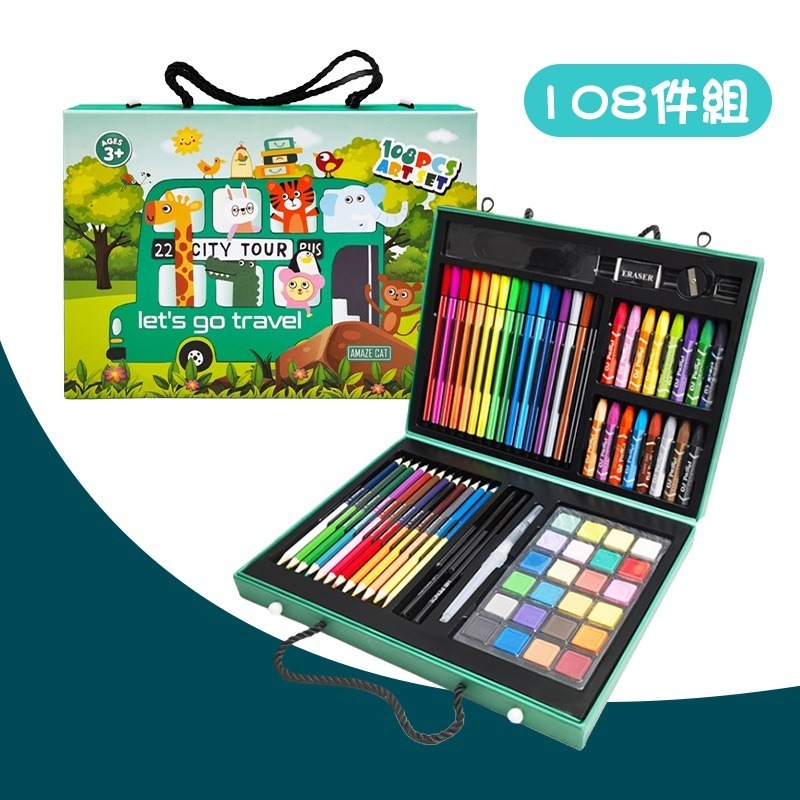 繪畫套組 兒童繪畫套組 手提繪畫套組 手提繪畫組 108件繪畫套組 99件繪畫套組 兒童繪畫套裝-規格圖10
