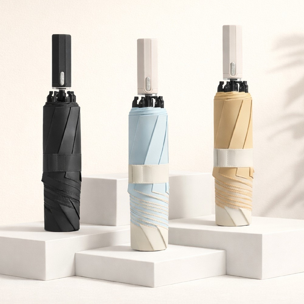 全自動開收電動傘 智能電動反向傘 黑科技電動傘 全自動反向傘 反向自動傘 反向黑膠傘 曬傘 大雨傘 遮陽傘 自動傘-細節圖11