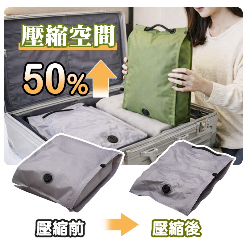 氣密旅行壓縮袋 加厚壓縮袋 旅行壓縮袋 真空壓縮袋 衣物壓縮收納包 行李壓縮袋 手提行李壓縮袋-細節圖4