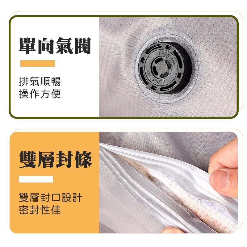 氣密旅行壓縮袋 加厚壓縮袋 旅行壓縮袋 真空壓縮袋 衣物壓縮收納包 行李壓縮袋 手提行李壓縮袋-細節圖7