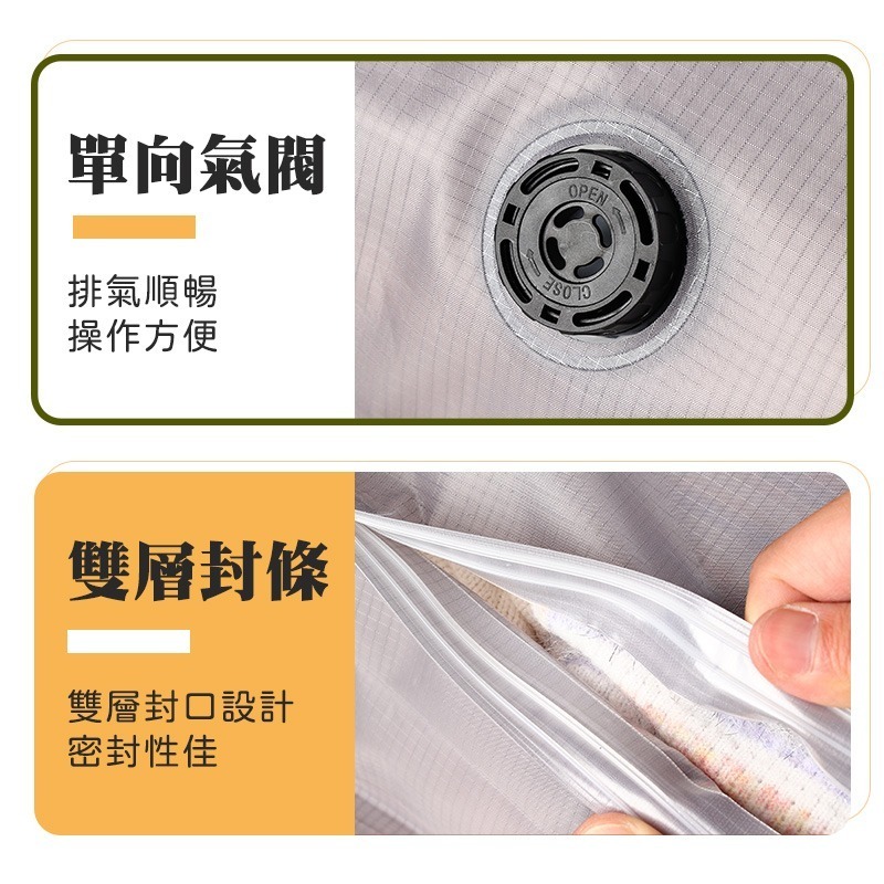 氣密旅行壓縮袋 加厚壓縮袋 旅行壓縮袋 真空壓縮袋 衣物壓縮收納包 行李壓縮袋 手提行李壓縮袋-細節圖7
