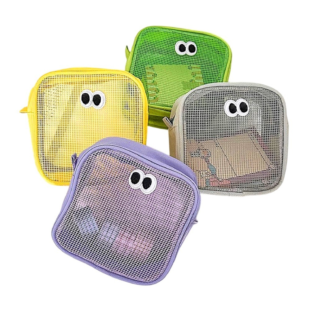 大眼睛立體網格包 韓系立體網眼包 立體眼睛網袋收納包 眼睛表情收納包 立體網眼包-細節圖2