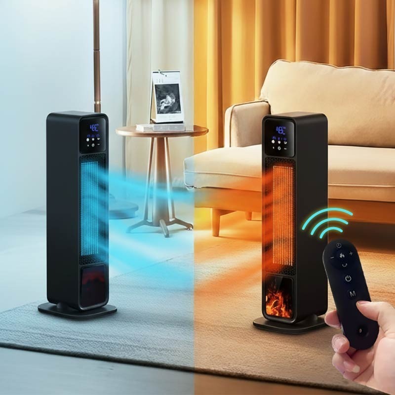 直立式觸控擺頭暖風機 觸控電暖器 陶瓷暖氣機 溫控暖風機 智能電熱器-細節圖11