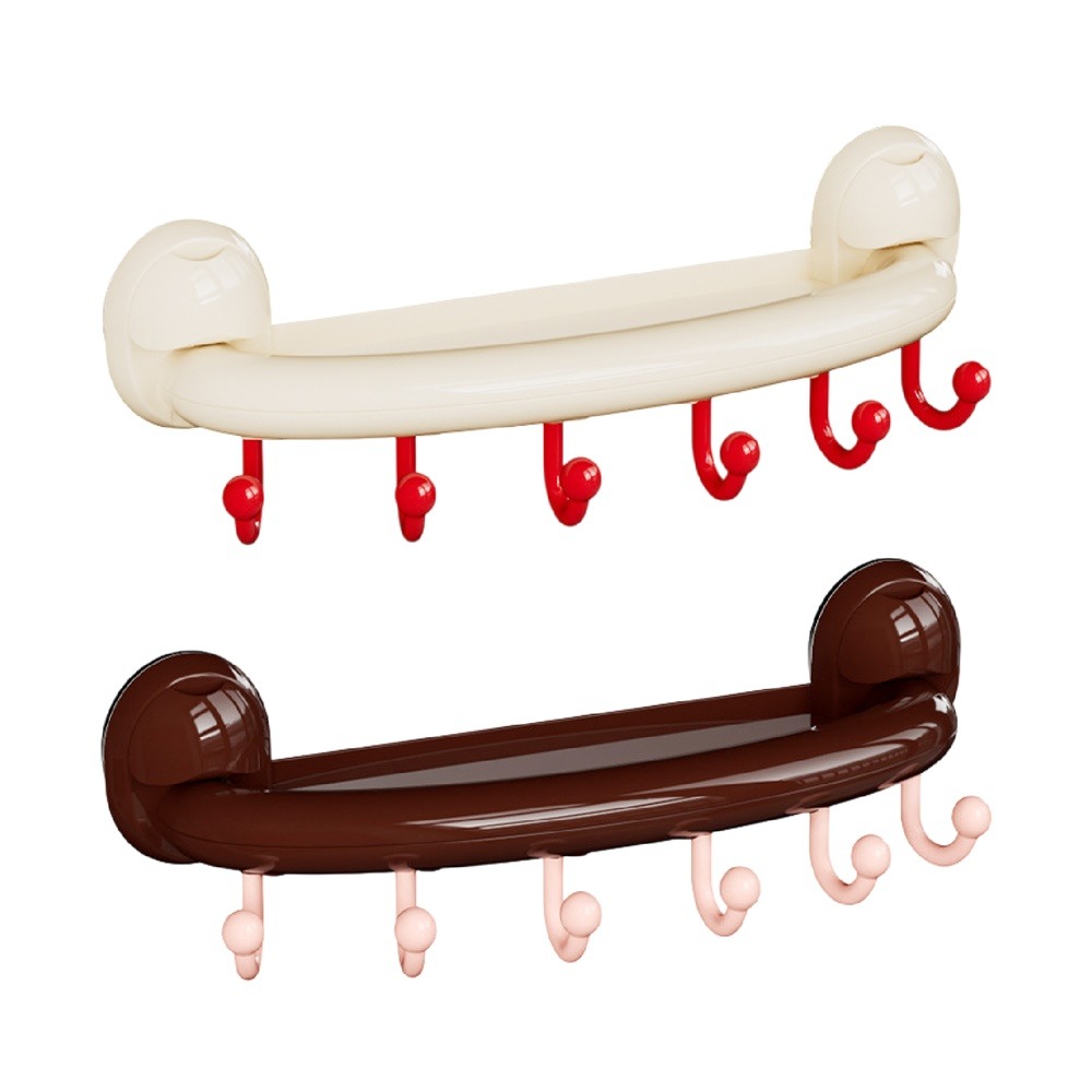 公仔吸盤掛勾架 娃娃吸盤掛勾置物架 圓鼓鼓吸盤掛鉤 吸盤掛鉤置物架 手辦掛勾展示架 可愛簡約掛鉤 吸盤掛鉤-細節圖2