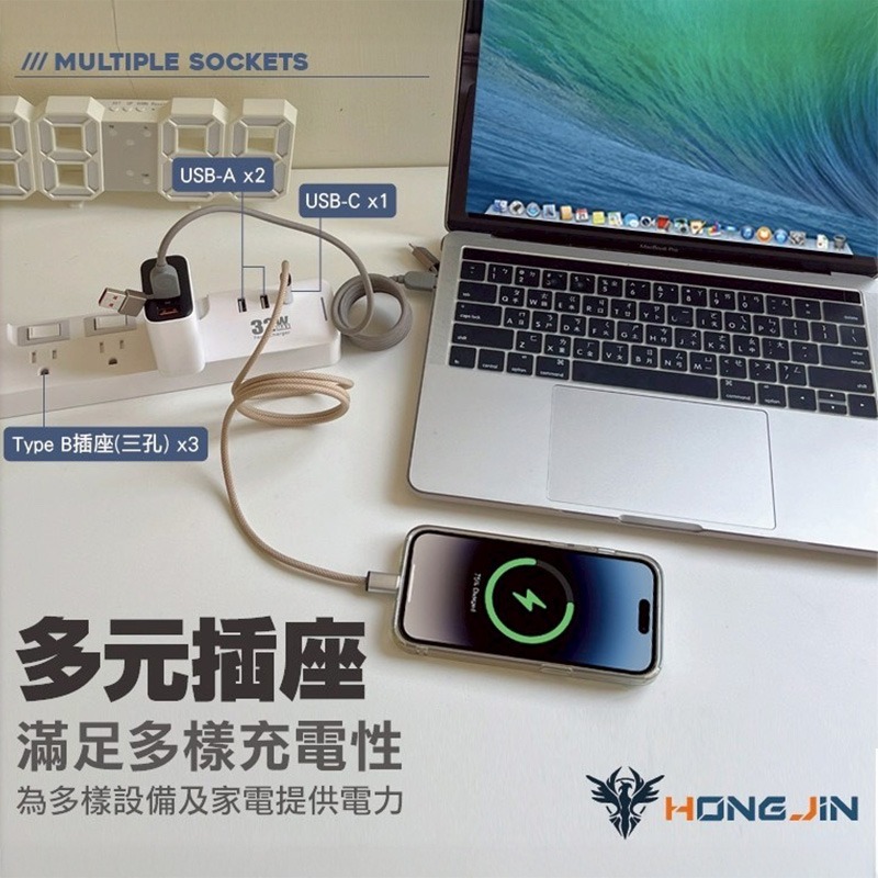 1650W GaN延長線USB延長線 32W延長線 快充延長線 氮化鎵延長線 1.8米延長線 PD延長線-細節圖8