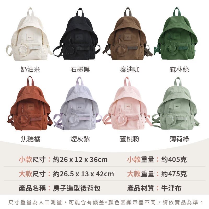 房子造型後背包 旅行背包 大容量背包 防潑水背包 書包-細節圖6
