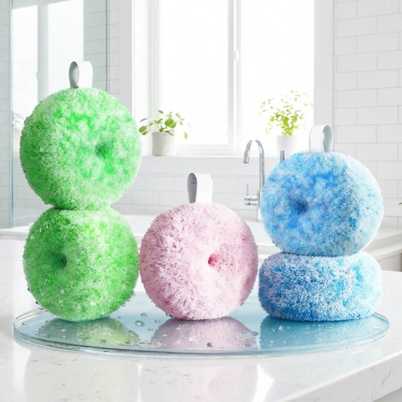 免洗劑清潔球 檯面清潔刷 纖維清潔球 魔力圈清潔球 甜甜圈清潔球-細節圖11
