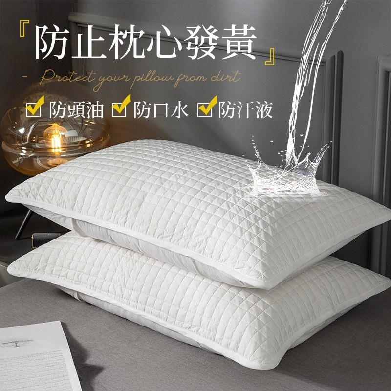 防水枕頭巾 防頭油防水枕頭巾 防水枕頭套 枕芯隔離套 鋪棉枕頭套 枕芯保護套 枕頭保潔墊-細節圖5