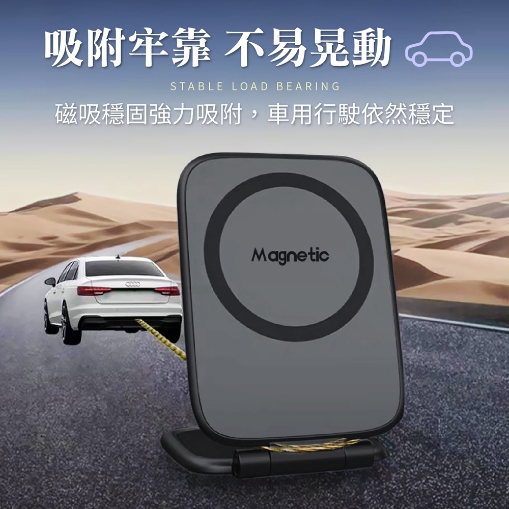 MagSafe 超薄磁吸折疊支架 磁吸手機支架 超薄磁吸支架 車用磁吸支架 卡片式手機支架 磁吸折疊支架 桌面支架-細節圖6