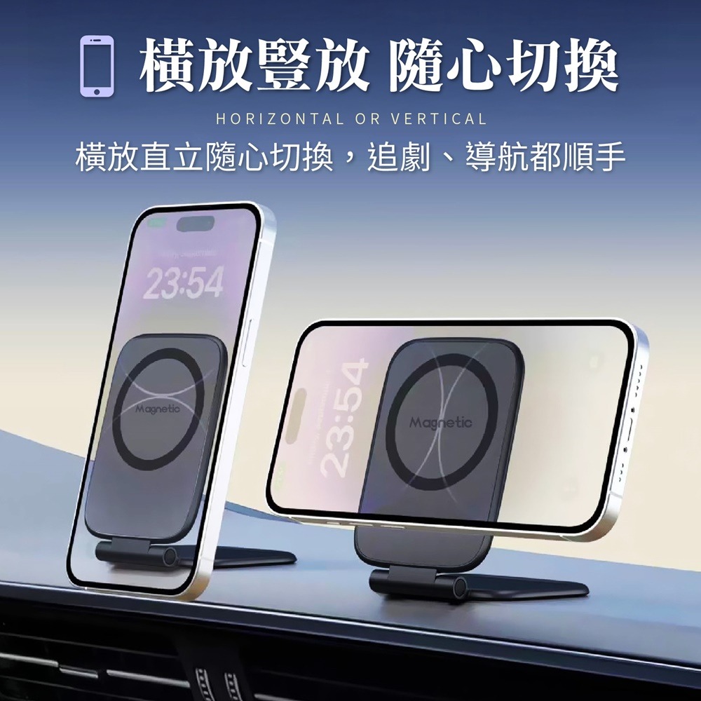 MagSafe 超薄磁吸折疊支架 磁吸手機支架 超薄磁吸支架 車用磁吸支架 卡片式手機支架 磁吸折疊支架 桌面支架-細節圖7