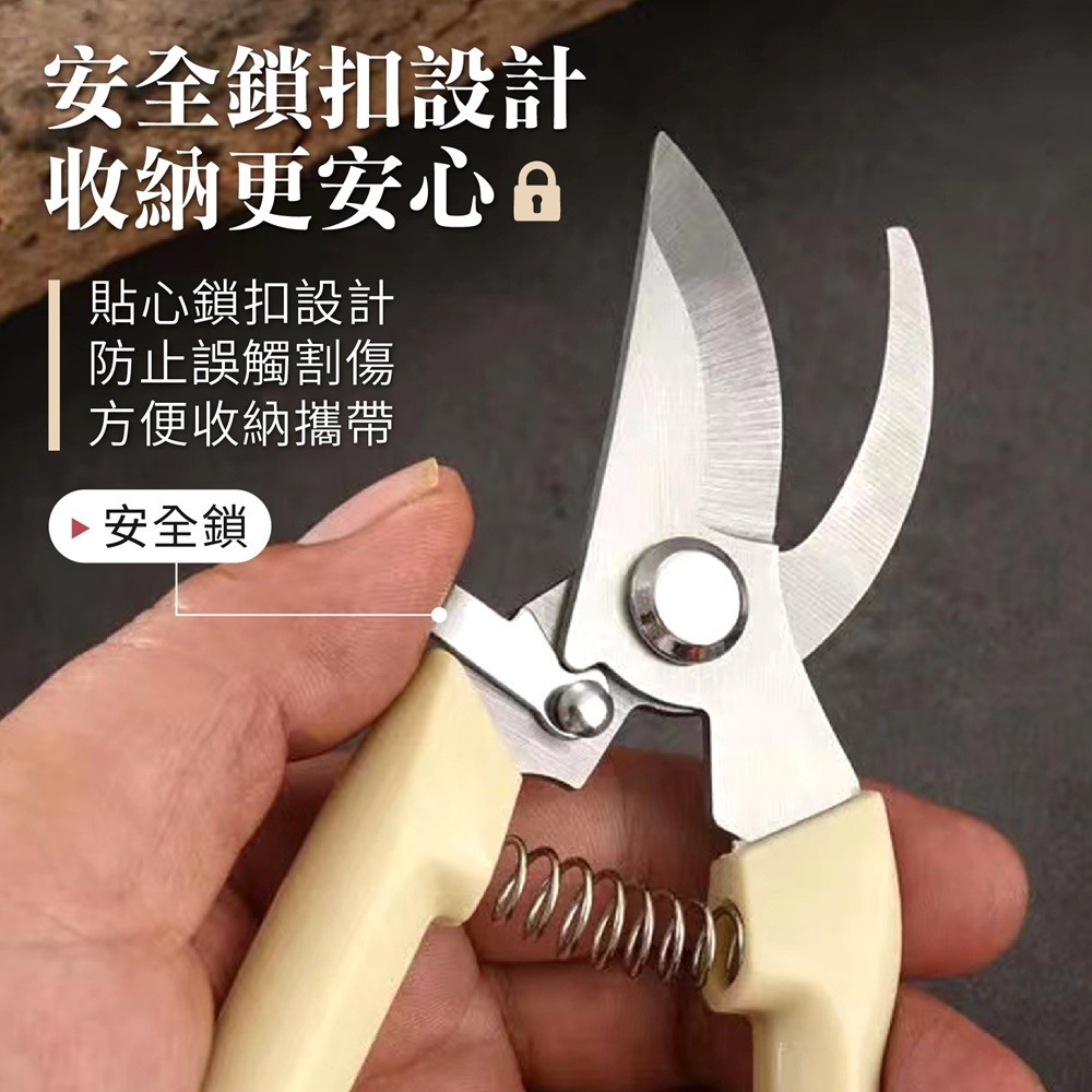 不鏽鋼 園藝剪刀 花園園藝剪 修枝剪刀 花藝剪刀 粗枝剪刀 園藝剪 果樹剪 修花剪刀 盆栽修剪-細節圖7