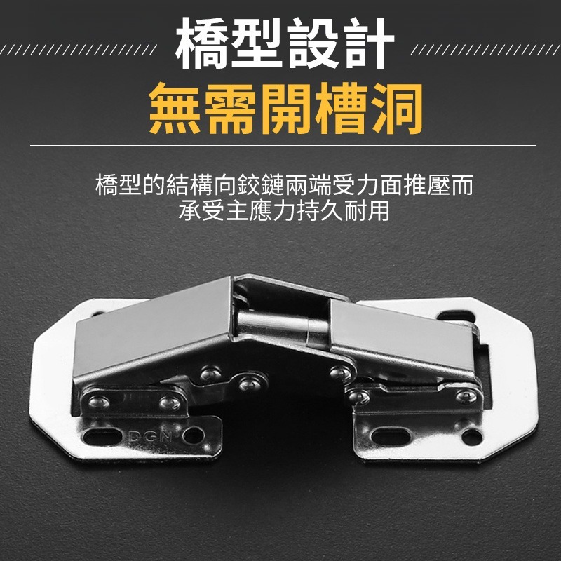 免開孔鉸鏈 免打孔鉸鏈 免開槽鉸鏈 櫥櫃合頁鉸鏈 櫃門青蛙鉸鏈 緩衝鉸鏈 合頁鉸鏈 彈簧鉸鏈-細節圖4