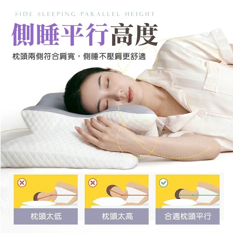 蝶型護頸枕 蝶型雙向護頸枕 蝶型記憶枕 蝶型記憶棉枕 蝶型枕-細節圖6