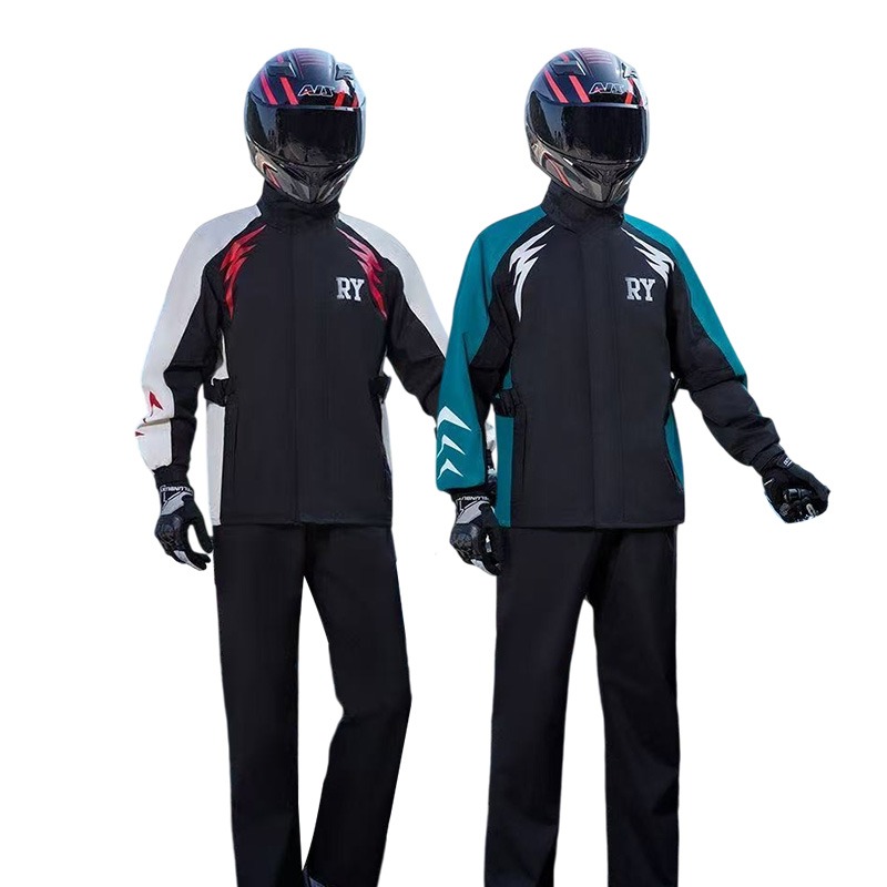 防暴雨兩件式雨衣 贈收納袋 兩件式雨衣 衣褲兩件組 雙層雨衣 雨衣套裝 兩截式雨衣 防風防暴雨雨衣-細節圖2