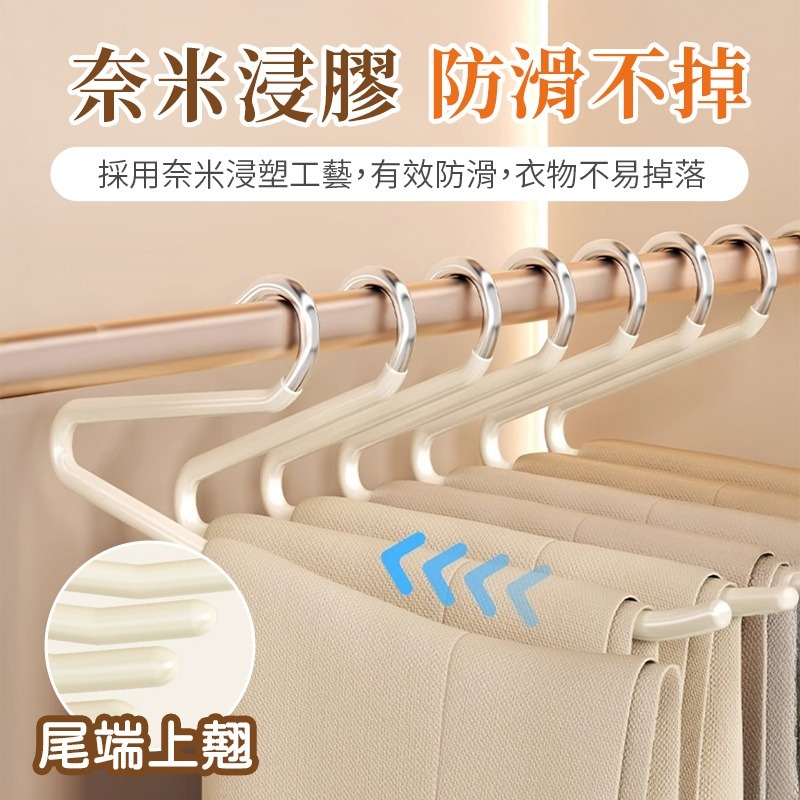 鵝型褲架 Z型衣架 止滑褲架 褲子衣架 萬用褲架 加粗防滑衣架 奈米浸塑褲架 鵝型衣架-細節圖7
