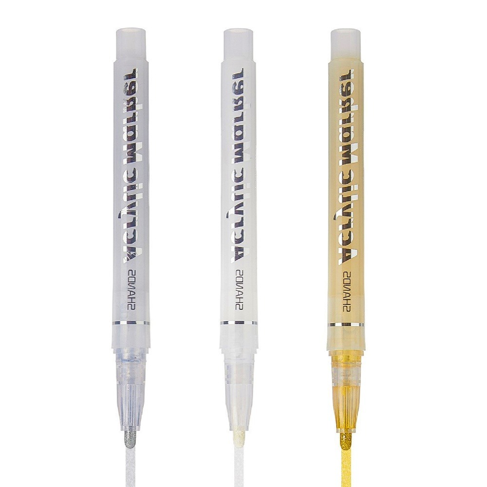 高光丙烯馬克筆 丙烯馬克筆 閃光馬克筆 手繪高光筆 白色高光筆 繪畫高光筆 美術高光筆-細節圖2