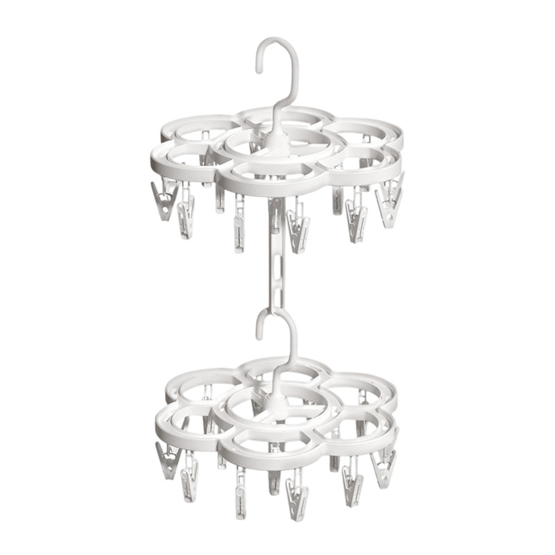 可疊加曬襪架 曬襪神器 旋轉曬衣夾 多層曬襪架 晾曬夾 晾衣夾-細節圖2