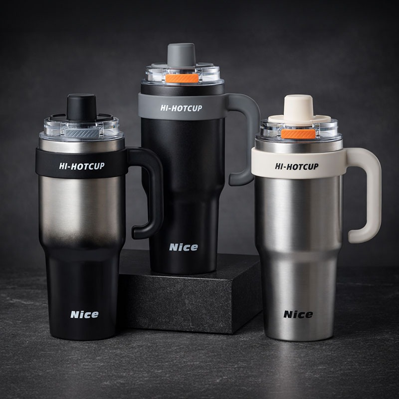 1200ml 彈蓋陶瓷冰壩杯 彈蓋保溫杯 陶瓷保溫瓶 手提冰霸杯 大容量保溫杯-細節圖9