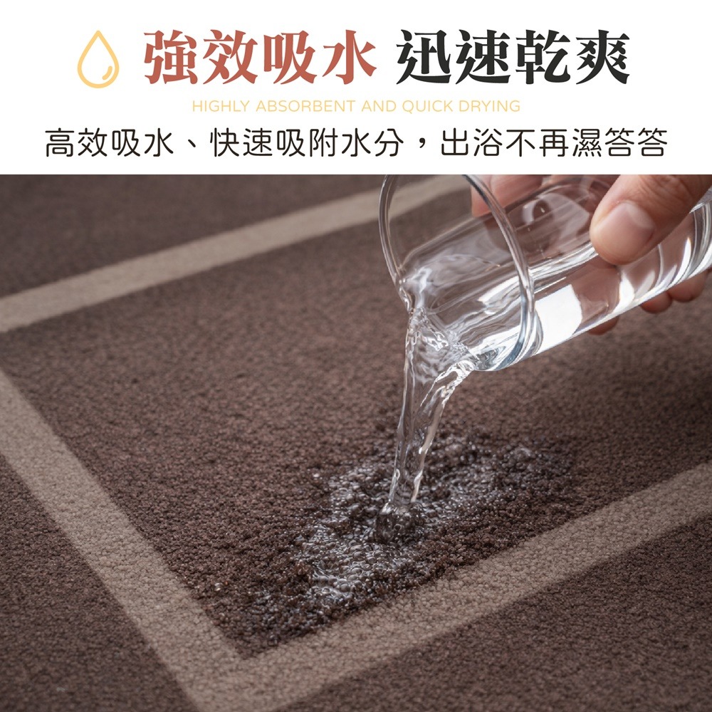 絨毛吸水地墊 絨毛地墊 吸水地墊 浴室地墊 浴室腳踏墊 加厚地墊 地毯 吸水墊 地毯地墊-細節圖5