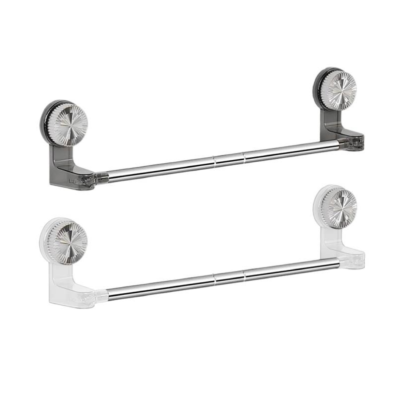 吸盤伸縮毛巾架 吸盤毛巾架 伸縮毛巾架 吸盤壁掛浴巾架 毛巾杆-細節圖2