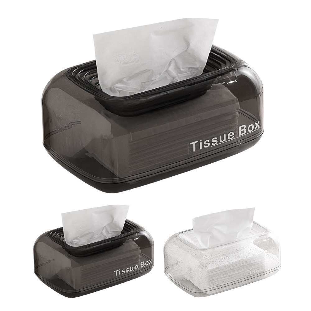 下沉式面紙盒 自動下降紙巾盒 透明紙巾盒 下沉衛生紙盒 輕奢紙巾盒 桌上面紙盒 紙巾盒 衛生紙盒-細節圖2