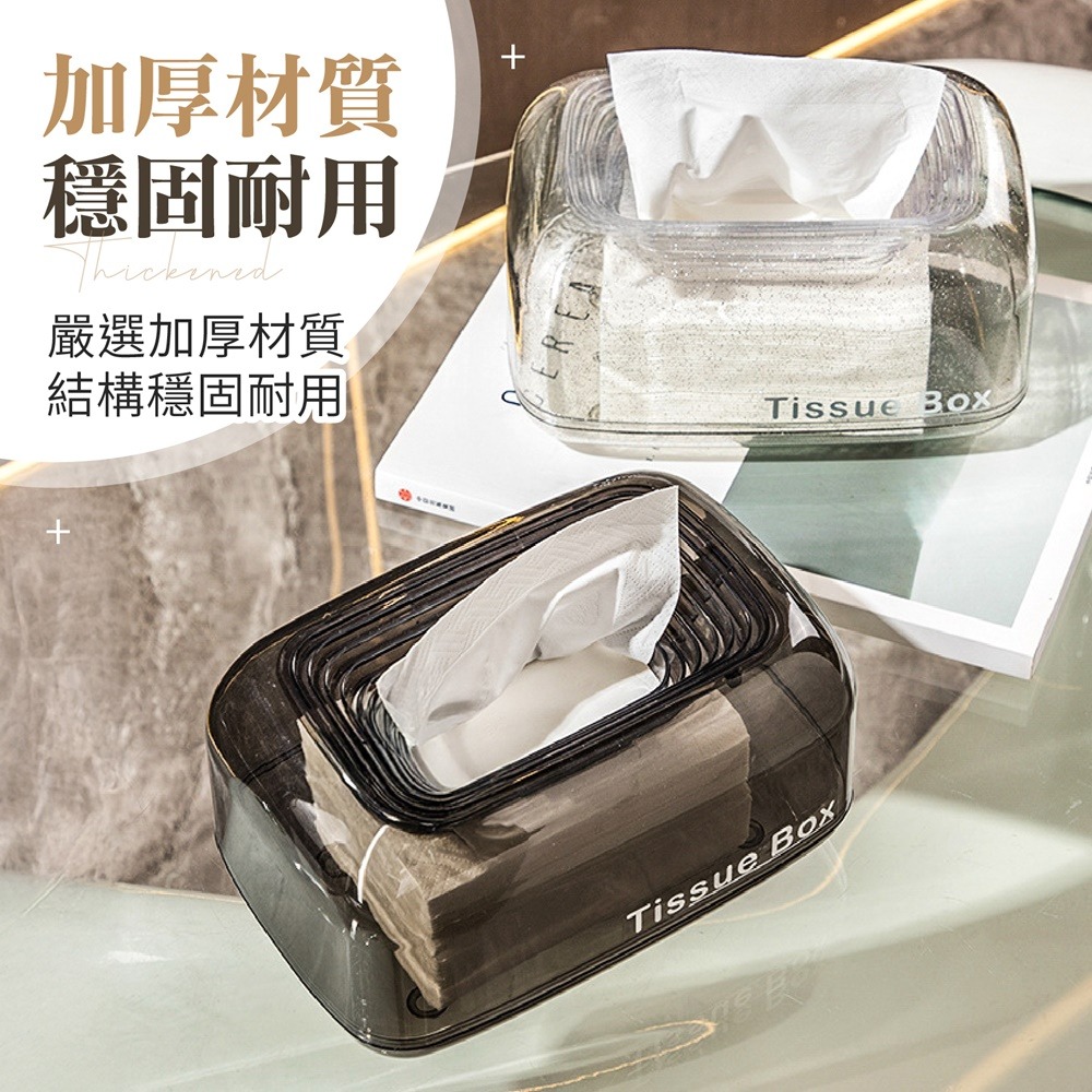 下沉式面紙盒 自動下降紙巾盒 透明紙巾盒 下沉衛生紙盒 輕奢紙巾盒 桌上面紙盒 紙巾盒 衛生紙盒-細節圖6