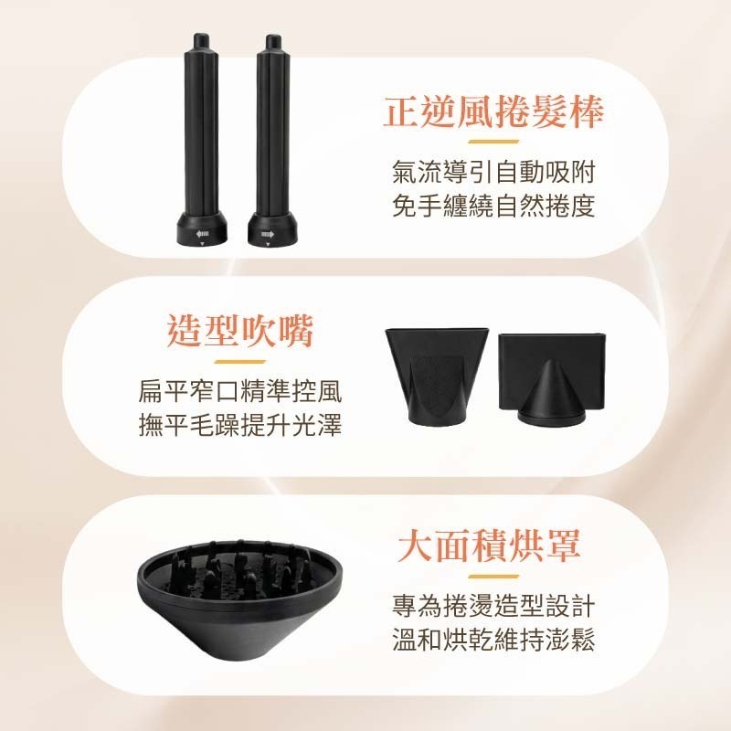 FLORA 負離子無刷吹風機 附磁吸捲髮棒 無刷馬達吹風機 高速吹風機 沙龍級吹風機-細節圖8