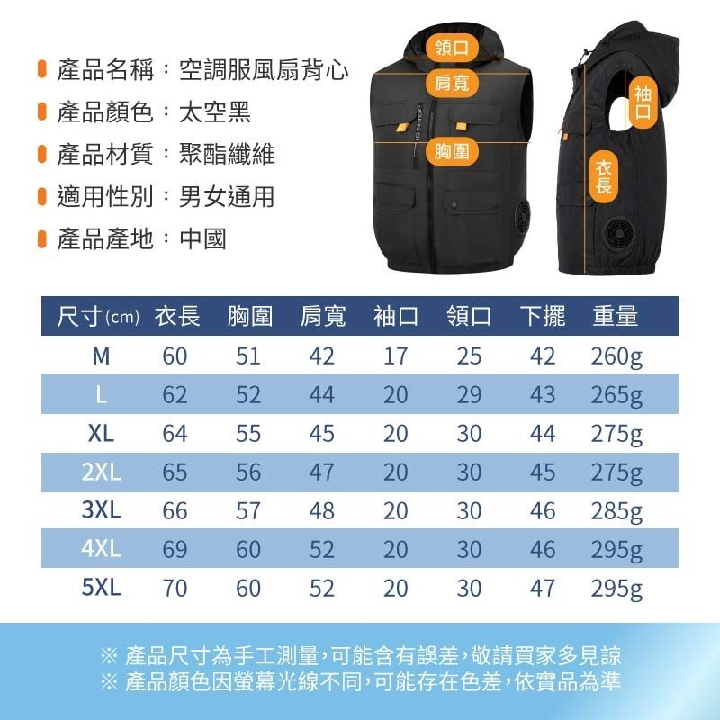 空調服風扇背心 涼感空調服 風扇空調背心 無袖背心空調服 空調背心 空調服 風扇外套 風扇背心-細節圖11