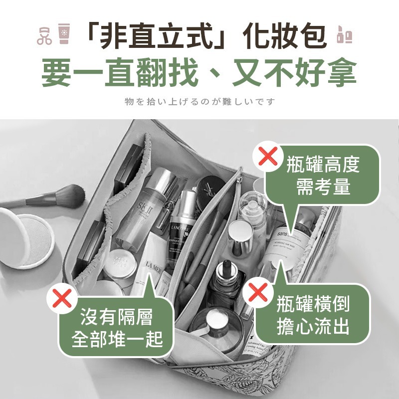 直立式化妝包 旅行化妝包 大容量化妝包 隨身化妝包 站式化妝包-細節圖3