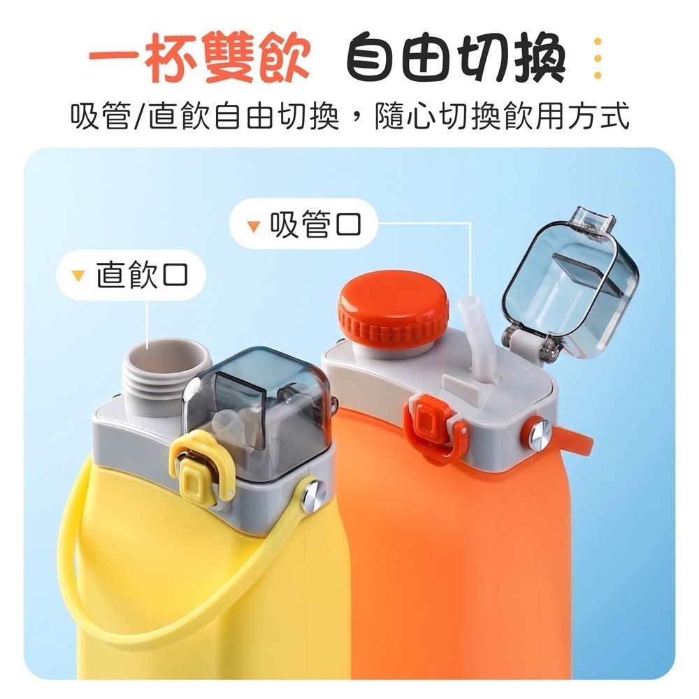 TOPSON 秒收摺疊水壺 600ml 矽膠折疊水壺 矽膠軟水壺 折疊水壺 矽膠水壺捲捲水壺 摺疊水瓶 運動水壺-細節圖5