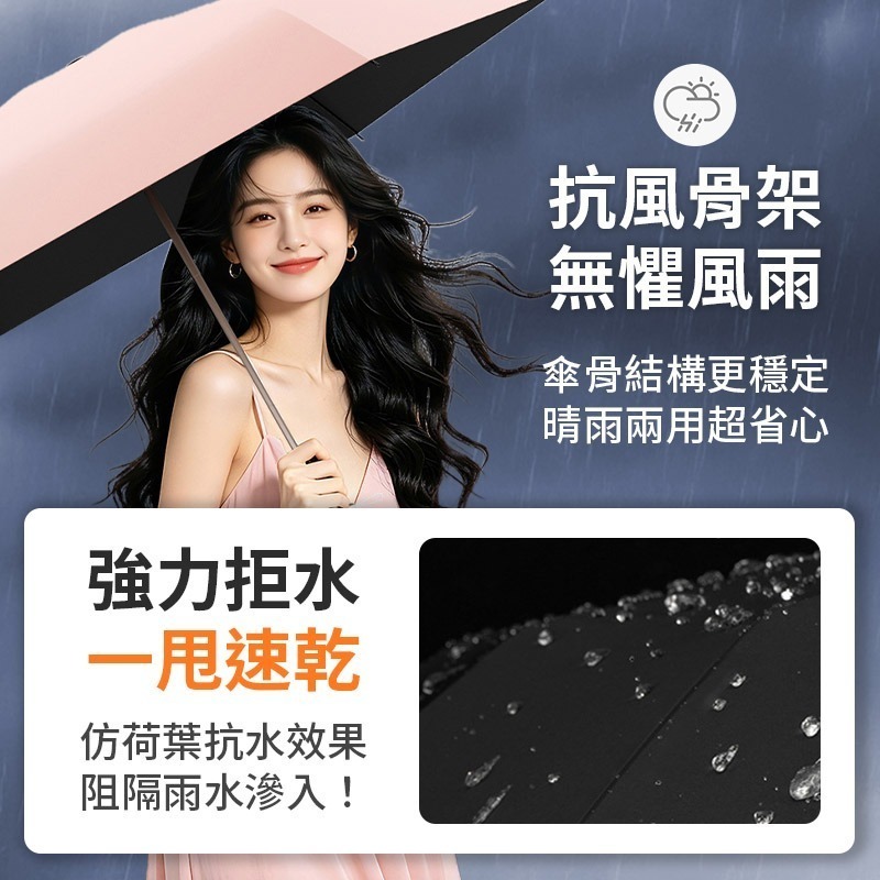 單手瞬收輕量傘 一鍵收傘 超輕雨傘 瞬收傘 口袋傘 防曬傘 黑膠傘 迷你雨傘 晴雨傘-細節圖5