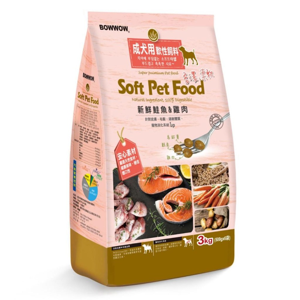 【BOWWOW】犬用軟飼料(1.2KG/3KG)│幼母犬用軟性飼料 成犬軟飼料 軟飼料 狗飼料 嗜口性佳 犬糧-細節圖4