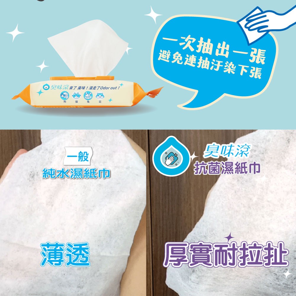 【ODOUT 臭味滾】貓咪專用除臭、抑菌濕紙巾-細節圖10