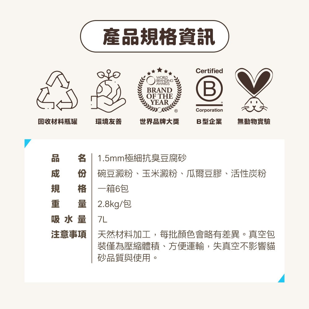 【ODOUT 臭味滾】極細抗臭1.5mm 豆腐貓砂-細節圖9
