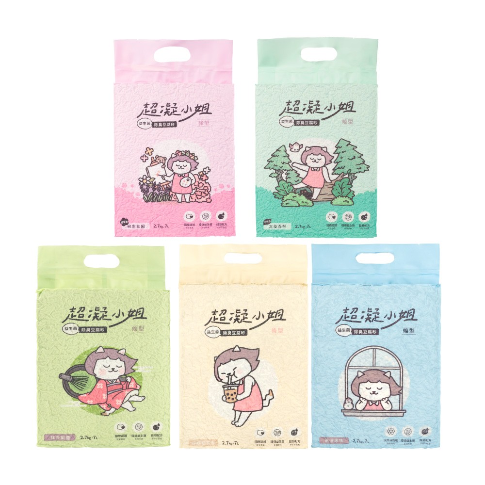 【超凝小姐】 益生菌除臭豆腐砂 - 2.7kg*6/箱