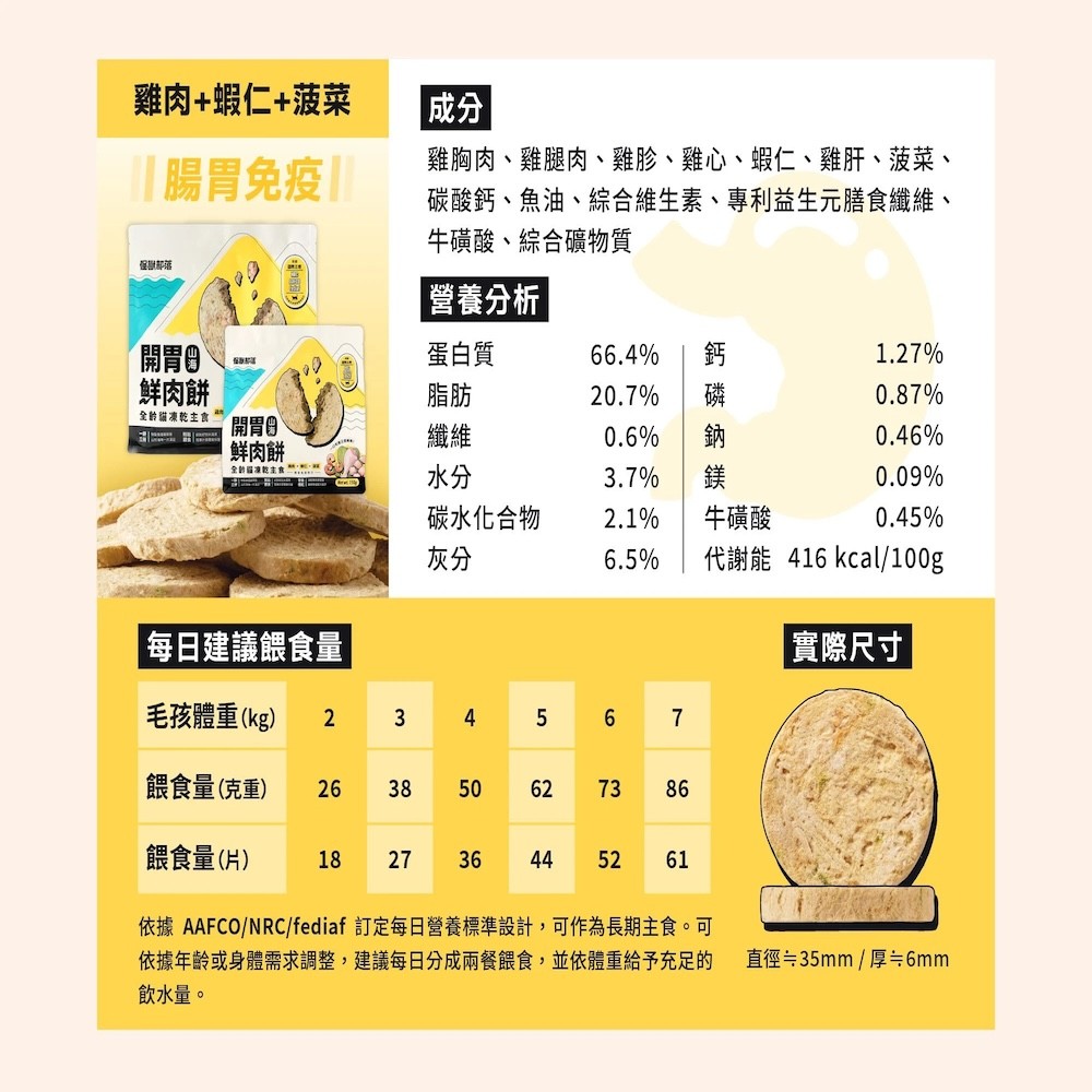 【怪獸部落】貓用｜凍乾主食｜開胃山海鮮肉餅-細節圖3