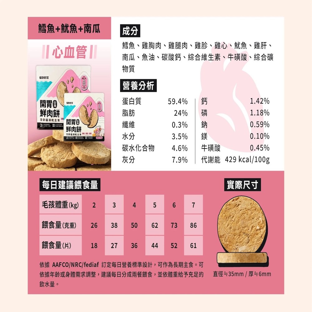 【怪獸部落】貓用｜凍乾主食｜開胃山海鮮肉餅-細節圖4